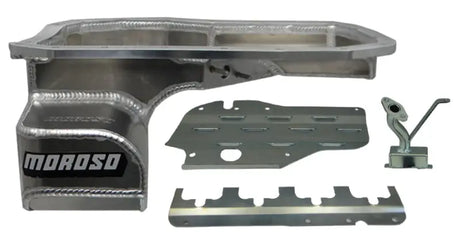 Aluminum oil pan and parts for Moroso Mitsubishi Evo 7/8/9 road race setup
