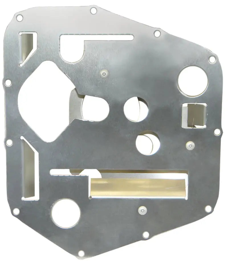 Metal plate with cutouts in Moroso Oil Pan Baffle Kit for Scion FRS Subaru BRZ Toyota 86