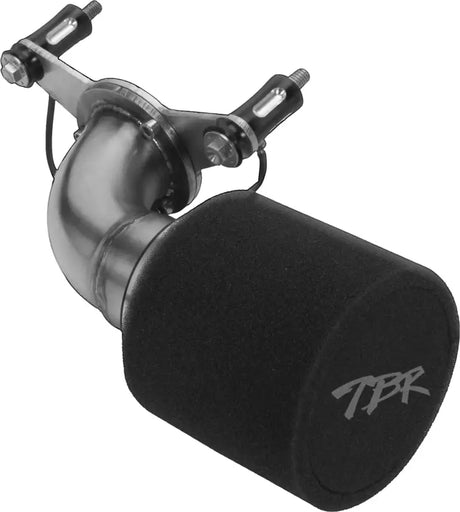 Moto Intake Twin Cam Brushed motorcycle air intake system with black foam filter