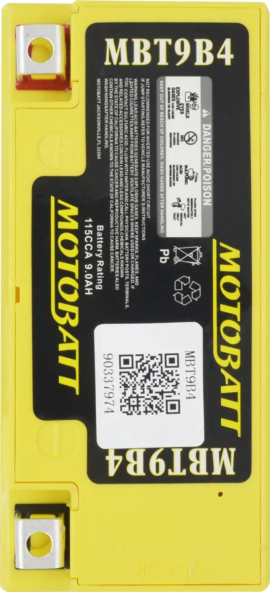 Battery Mbt9b4 Sealed Factory Activated - MOTOBATT