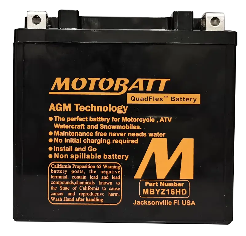 Battery Mbyz16hd Sealed Factory Activated - MOTOBATT