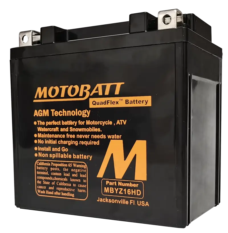 Battery Mbyz16hd Sealed Factory Activated - MOTOBATT