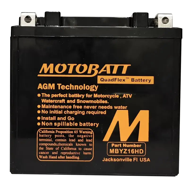 Battery Mbyz16hd Sealed Factory Activated - MOTOBATT