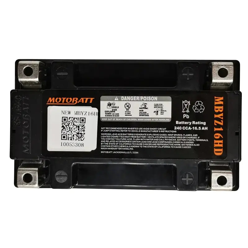 Battery Mbyz16hd Sealed Factory Activated - MOTOBATT