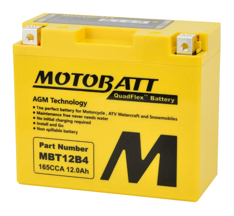 Battery Mbt12b4 Sealed Factory Activated - MOTOBATT