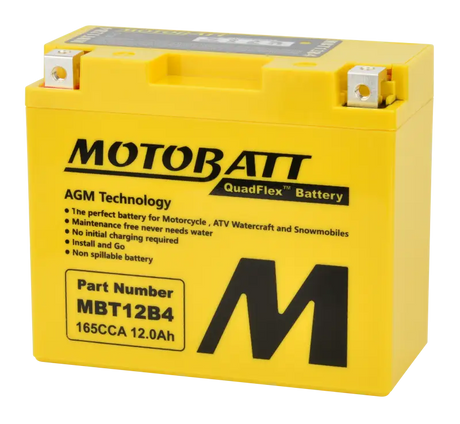 Battery Mbt12b4 Sealed Factory Activated - MOTOBATT