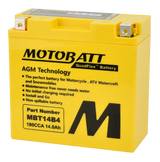 Battery Mbt14b4 Sealed Factory Activated - MOTOBATT