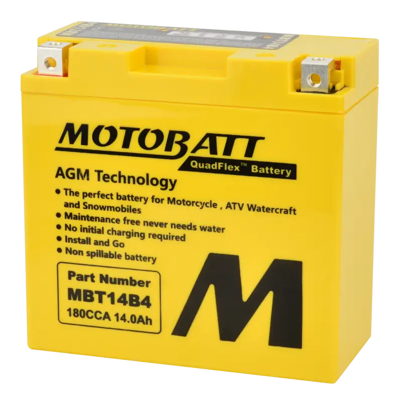 Battery Mbt14b4 Sealed Factory Activated - MOTOBATT