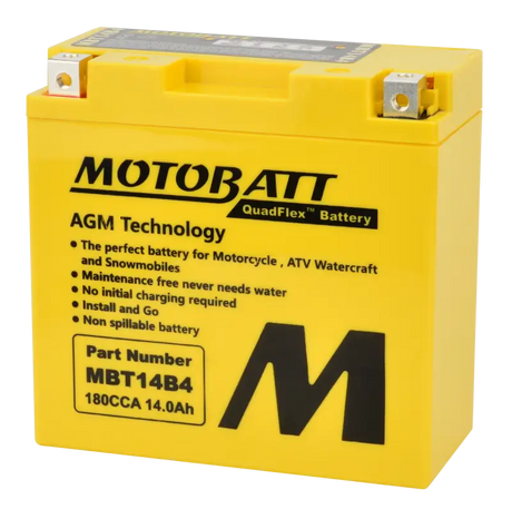 Battery Mbt14b4 Sealed Factory Activated - MOTOBATT