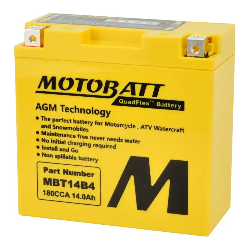 Battery Mbt14b4 Sealed Factory Activated - MOTOBATT
