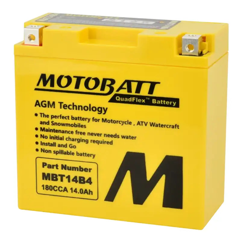 Battery Mbt14b4 Sealed Factory Activated - MOTOBATT