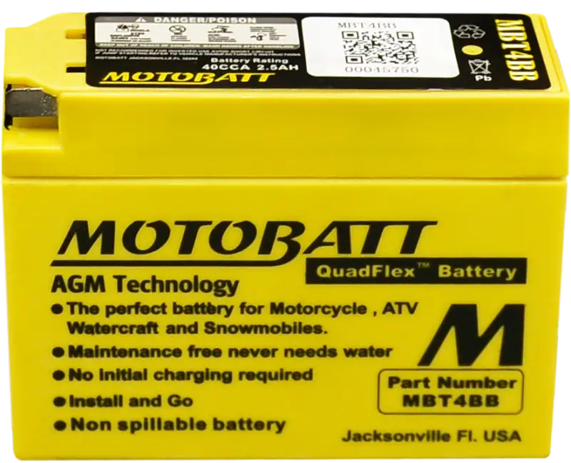 Battery Mbt4bb Sealed Factory Activated - MOTOBATT