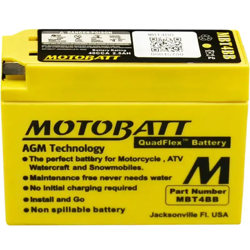 Battery Mbt4bb Sealed Factory Activated - MOTOBATT
