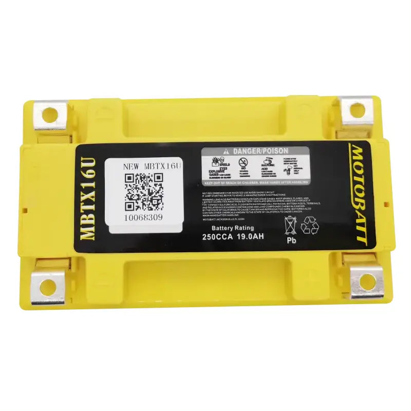 Battery Mbtx16u Sealed Factory Activated - MOTOBATT