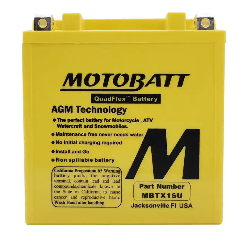 Battery Mbtx16u Sealed Factory Activated - MOTOBATT