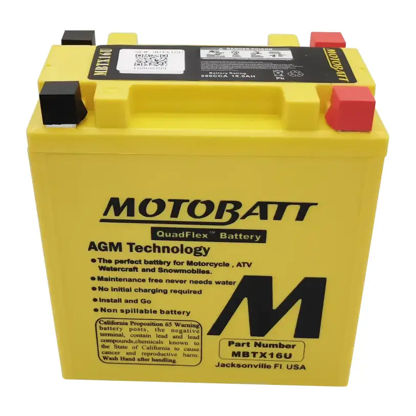 Battery Mbtx16u Sealed Factory Activated - MOTOBATT