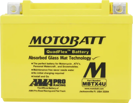 Battery Mbtx4u Sealed Factory Activated - MOTOBATT