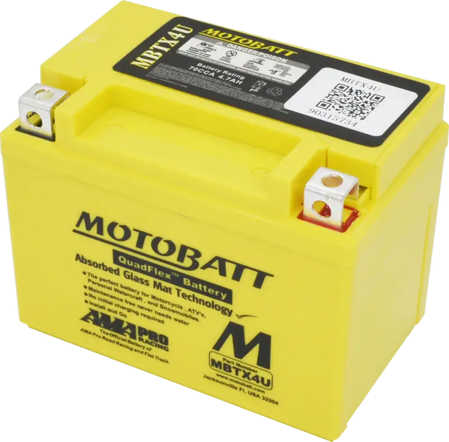 Battery Mbtx4u Sealed Factory Activated - MOTOBATT