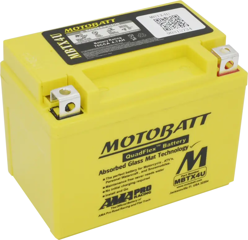 Battery Mbtx4u Sealed Factory Activated - MOTOBATT