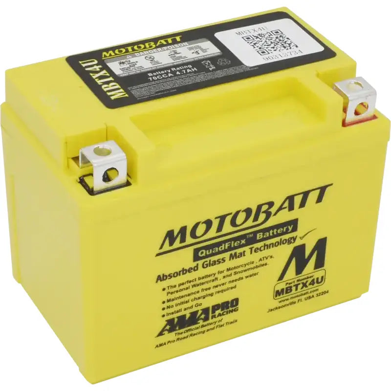 Battery Mbtx4u Sealed Factory Activated - MOTOBATT