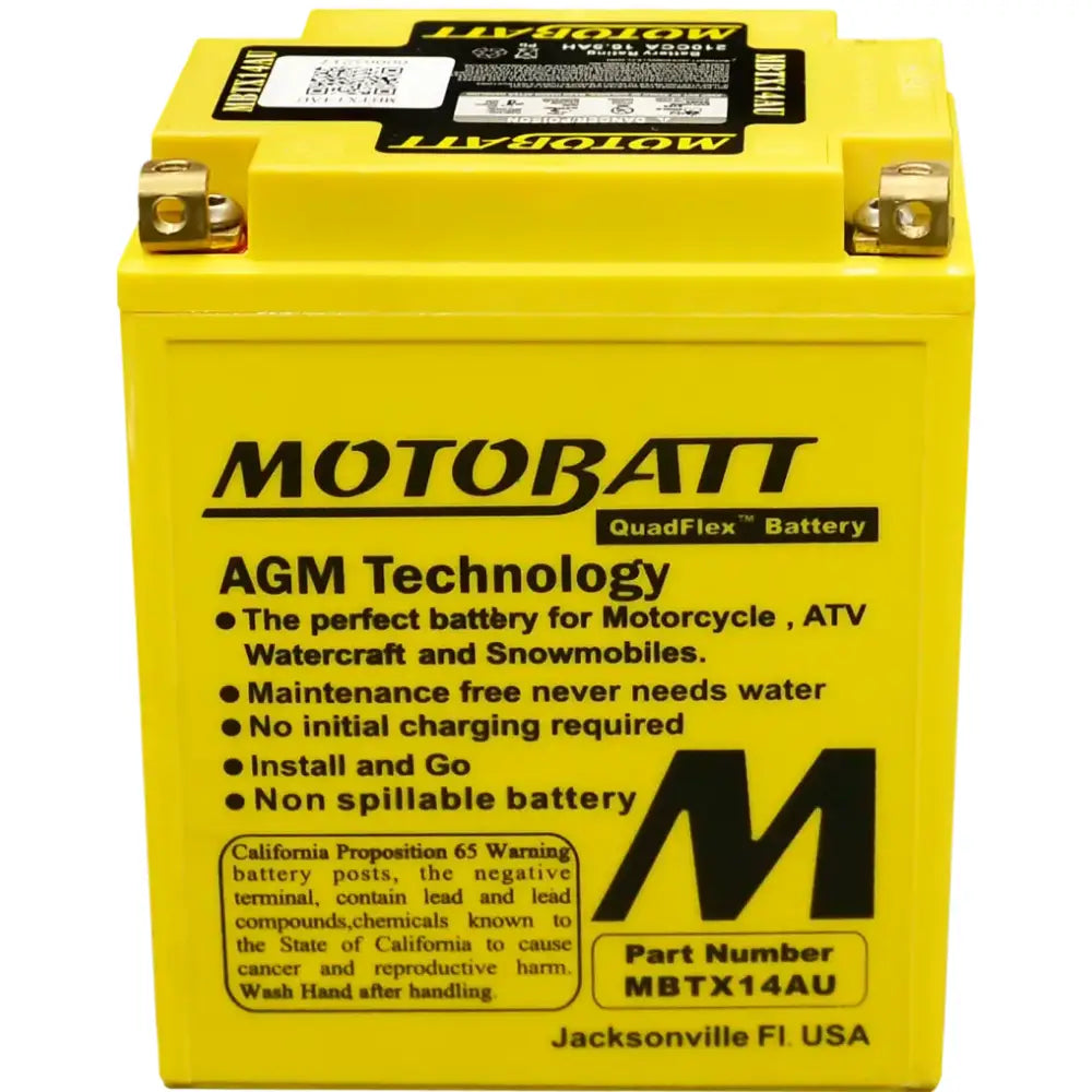 Battery Mbtx14au Sealed Factory Activated - MOTOBATT