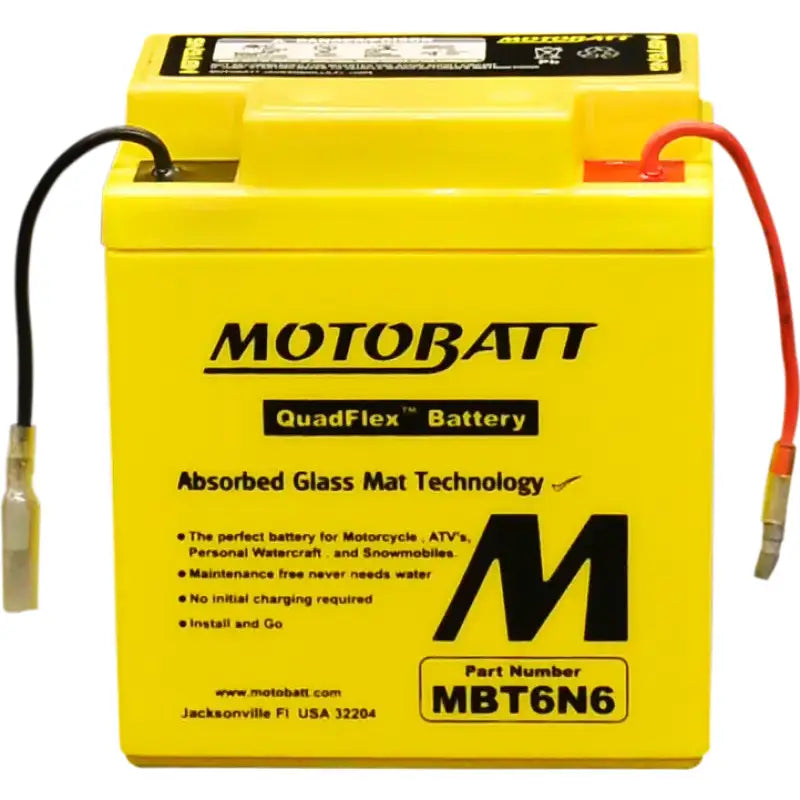 Battery Mbt6n6 Sealed Factory Activated - MOTOBATT