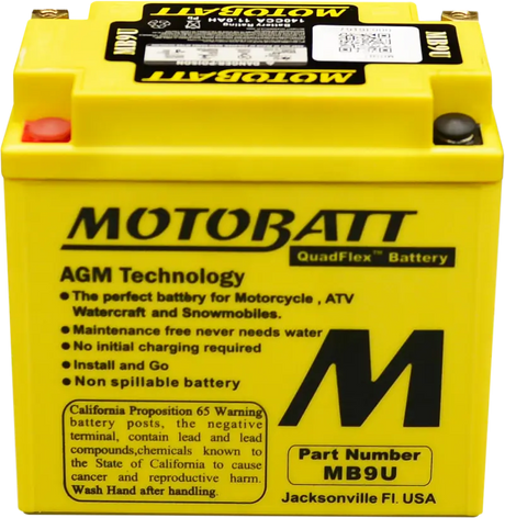 Battery Mb9uhd Sealed Factory Activated - MOTOBATT