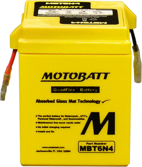Battery Mbt6n4 Sealed Factory Activated - MOTOBATT