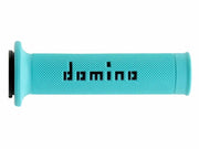 Motogp Grips Cyan/Black Pair - DOMINO RACING