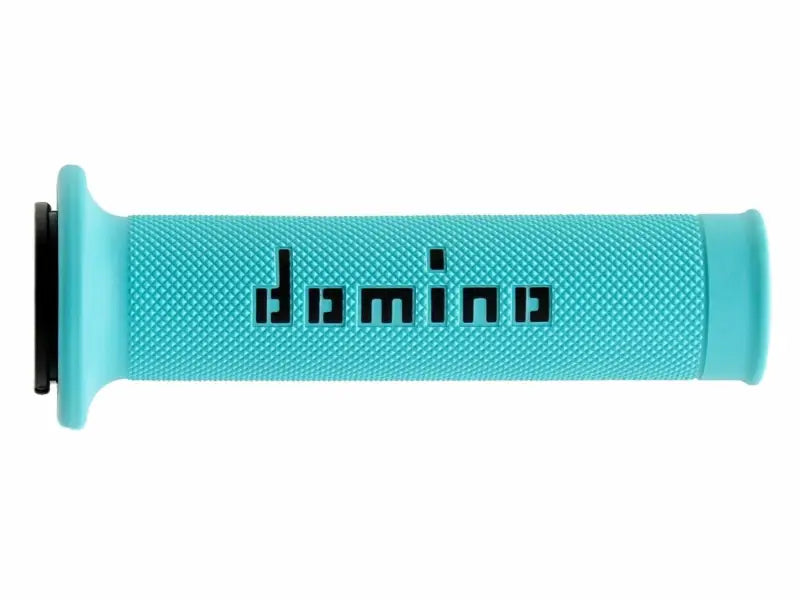 Motogp Grips Cyan/Black Pair - DOMINO RACING