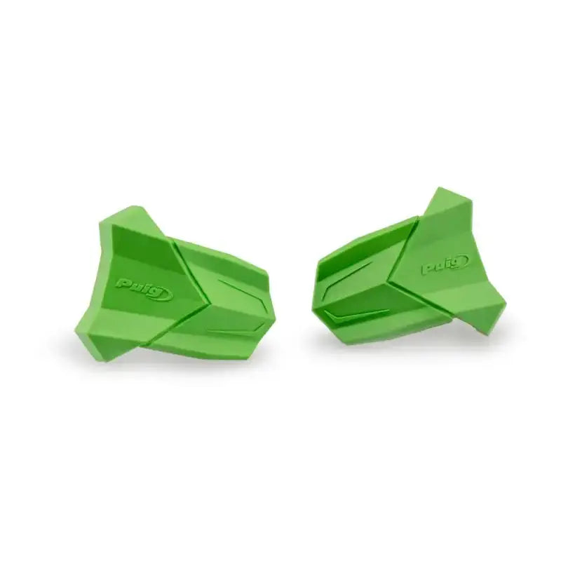 Rubber End Replacement Frame Slider R19 Pair Green - PUIG