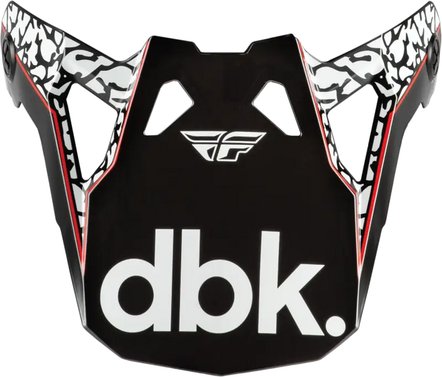 Formula Cp Dbk Visor Black/White/Red Xl 2x - FLY RACING