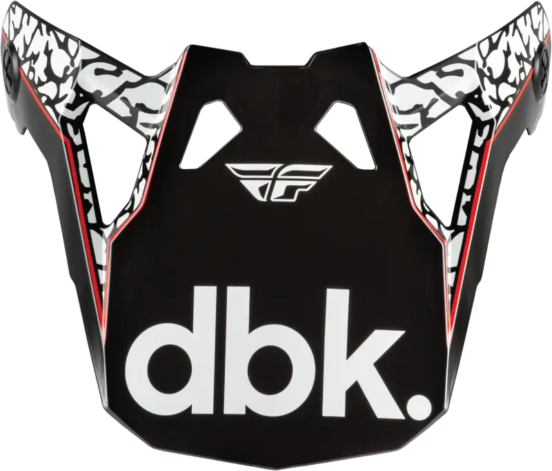 Formula Cp Dbk Visor Black/White/Red Xl 2x - FLY RACING