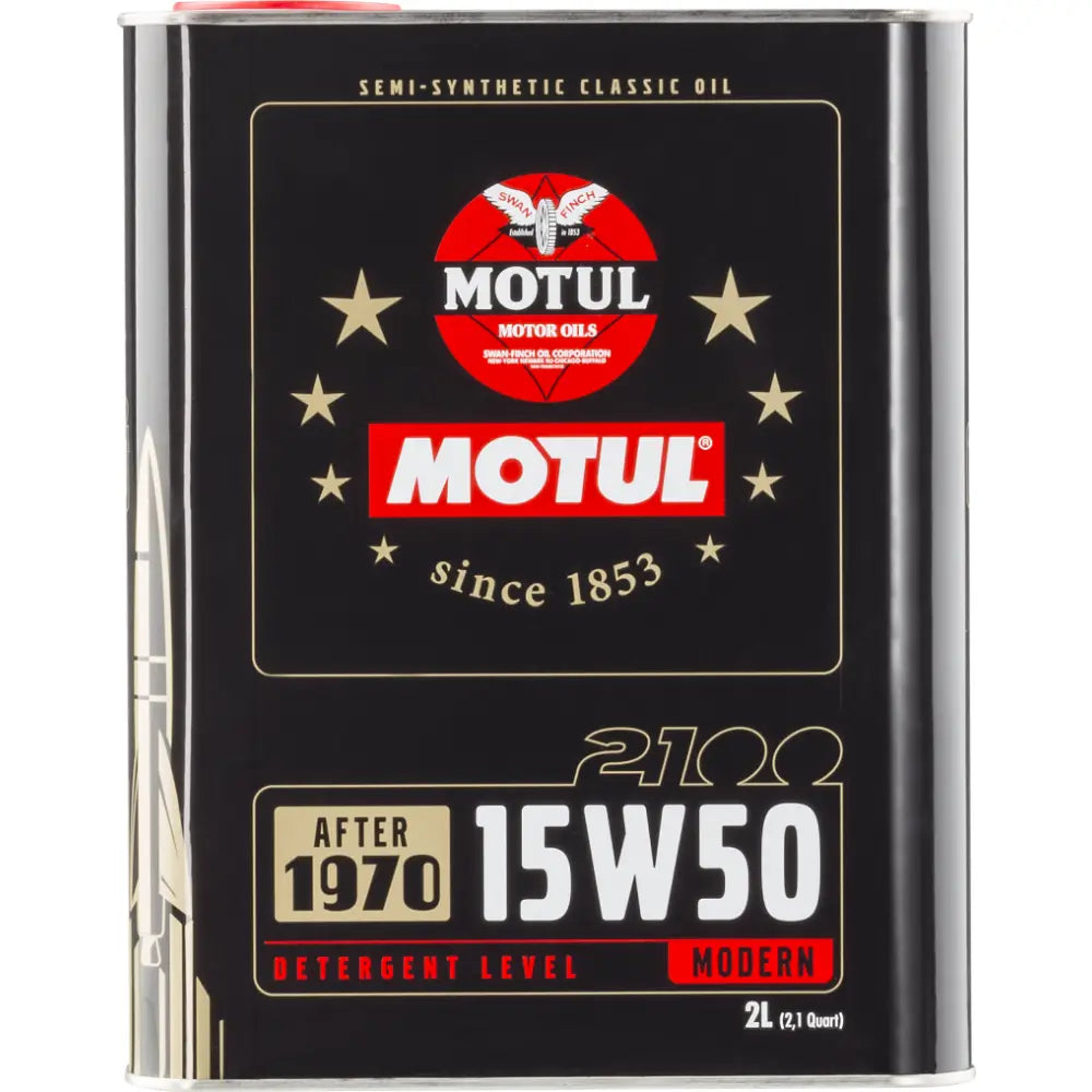 MOTUL 104512 Motul 15W50 Classic 2100 Oil - 10x2L - Case of 10