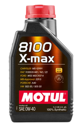 Motul 1L Synthetic Engine Oil 8100 0W40 X-MAX - Porsche A40 - Case of 20 - Truck & Automotive