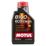 MOTUL 102888 Motul 1L Synthetic Engine Oil 8100 Eco-Clean 0W30 12X1L - C2/API SM/ST.JLR 03.5007 - 1L - Case of 12