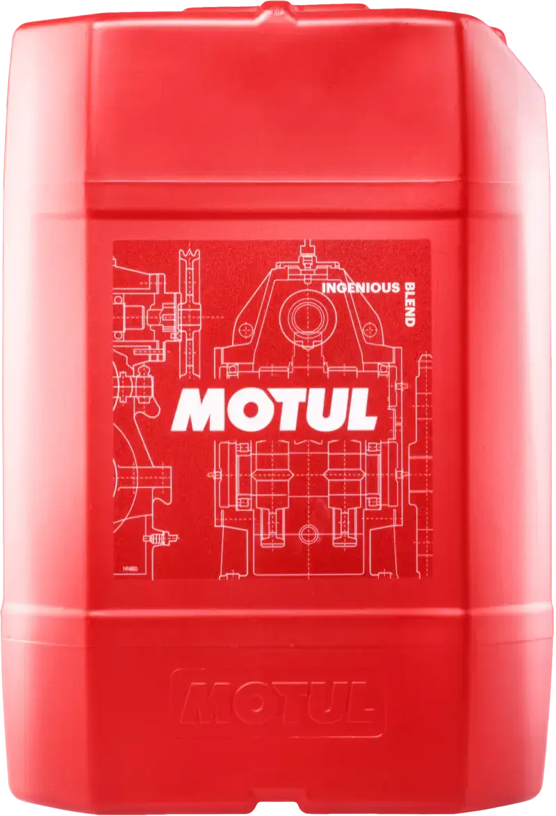 Red Motul oil container for Motul 20L DSG Multi DCTF transmission fluid