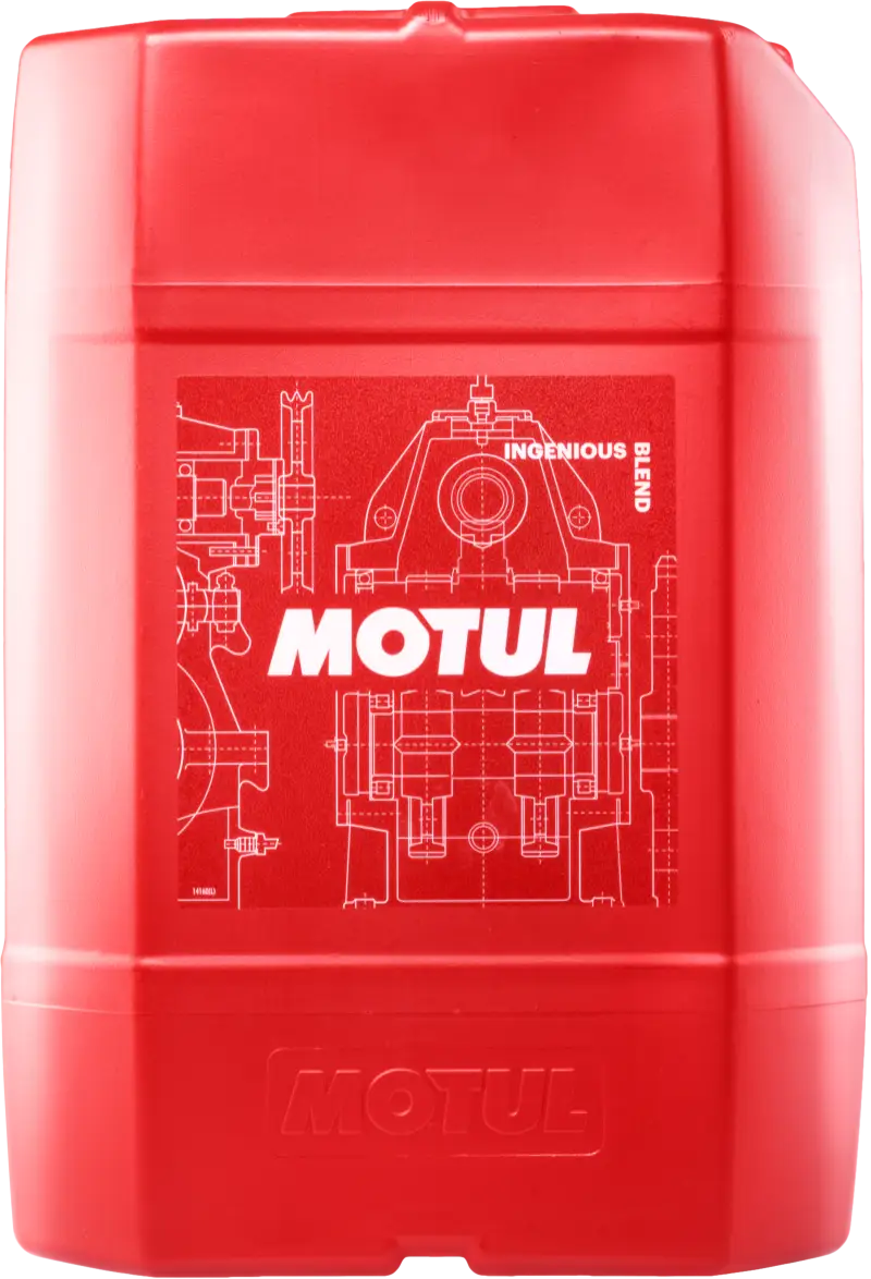 Red Motul oil container for Motul 20L Synthetic Engine Oil 8100 5W40 X-CLEAN