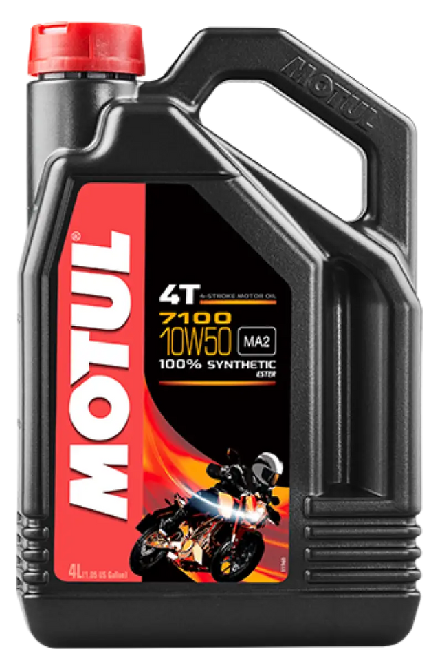 Motul 4L 7100 4-Stroke Engine Oil 10W50 4T - Case of 4 - Truck & Automotive