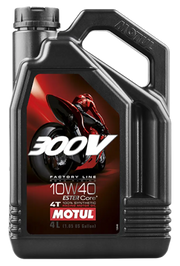 Motul 4L Synthetic-ester 300V Factory Line Road Racing 10W40 - Case of 4 - Truck & Automotive