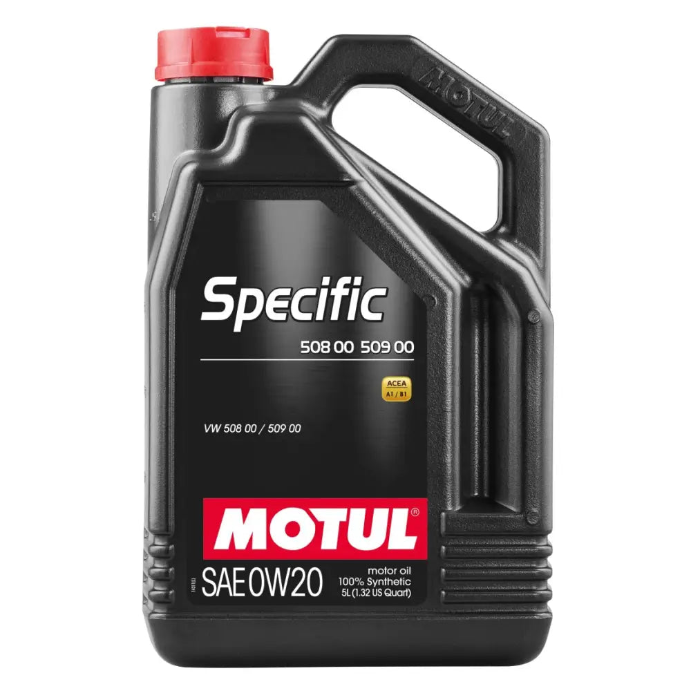 MOTUL 107384 Motul 5L Specific 508 0W20 Oil - Acea A1/B1 / VW 508.00/509.00 / Porsche C20 - Case of 4