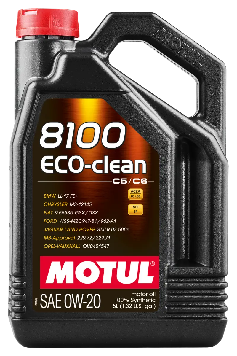 Motul 5L Synthetic Engine Oil 8100 0W20 Eco-Clean - Truck & Automotive