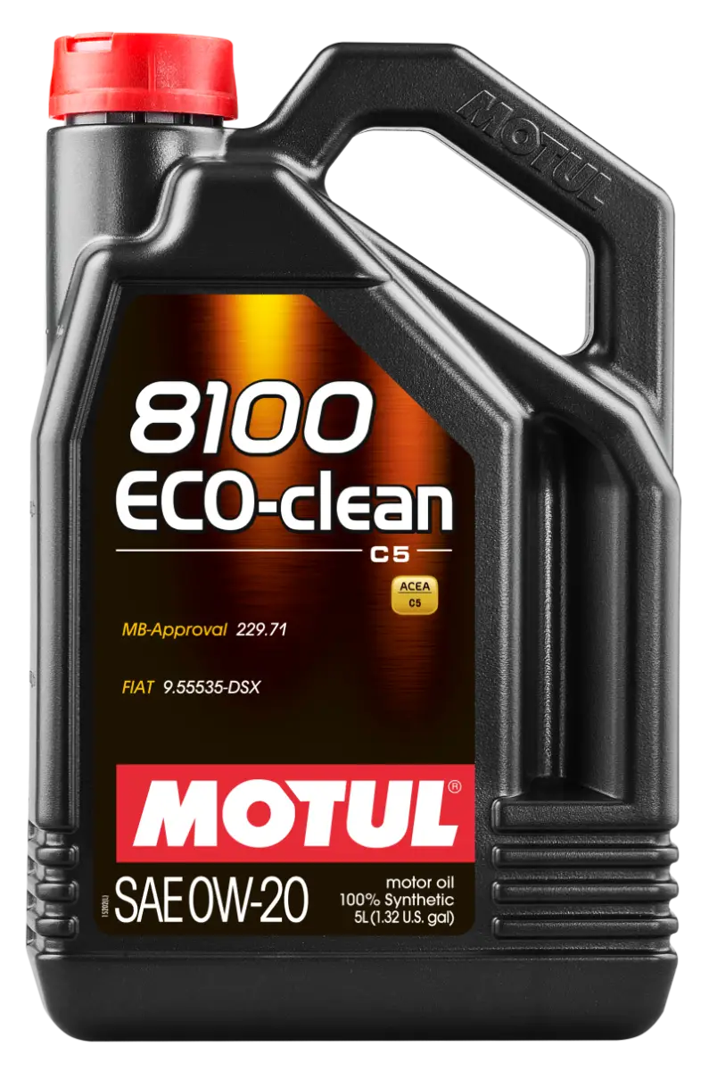 Motul 5L Synthetic Engine Oil 8100 0W20 Eco-Clean - Truck & Automotive