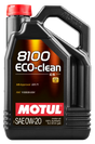 Motul 5L Synthetic Engine Oil 8100 0W20 Eco-Clean - Truck & Automotive