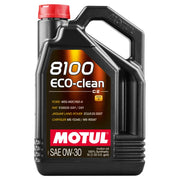MOTUL 102889 Motul 5L Synthetic Engine Oil 8100 0W30 4x5L ECO-CLEAN ACEA C2 API SM ST.JLR 03.5007 - Case of 4