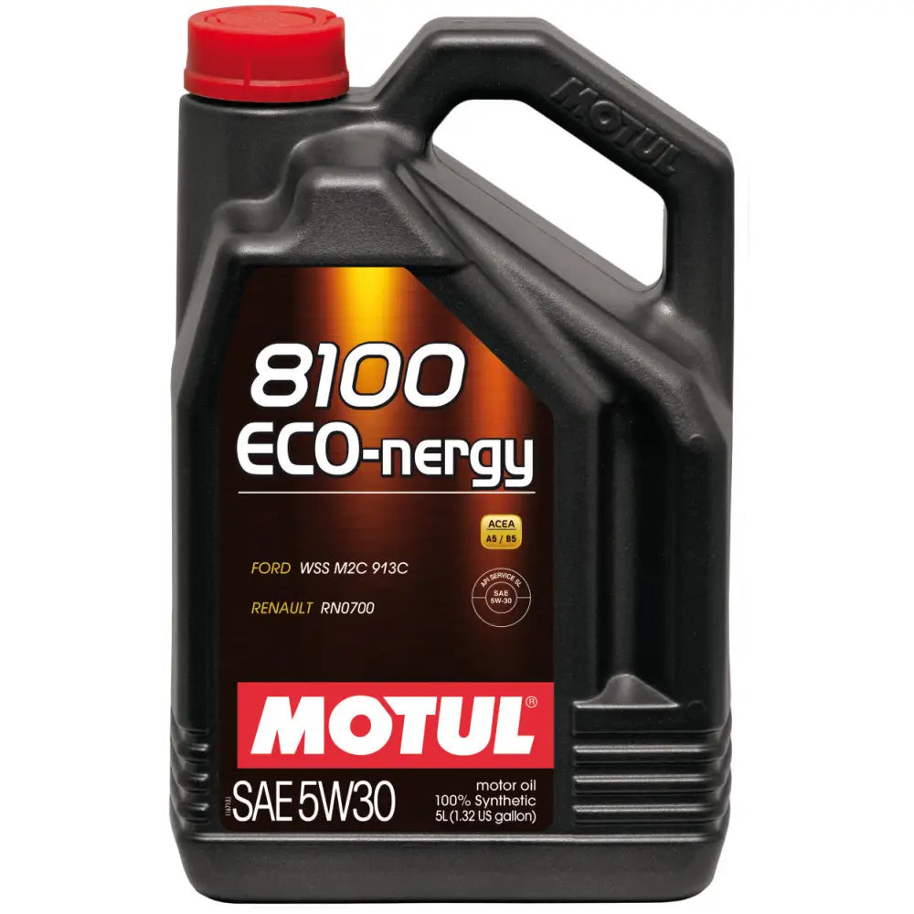 MOTUL 102898 Motul 5L Synthetic Engine Oil 8100 5W30 ECO-NERGY - Ford 913C - Case of 4