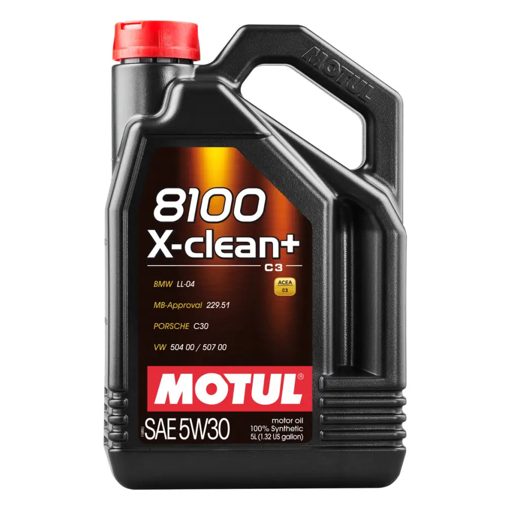 MOTUL 106377 Motul 5L Synthetic Engine Oil 8100 5W30 X-CLEAN Plus - Case of 4