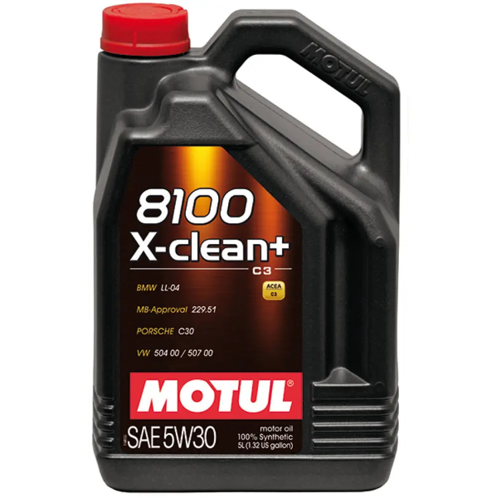 MOTUL 106377 Motul 5L Synthetic Engine Oil 8100 5W30 X-CLEAN Plus - Case of 4