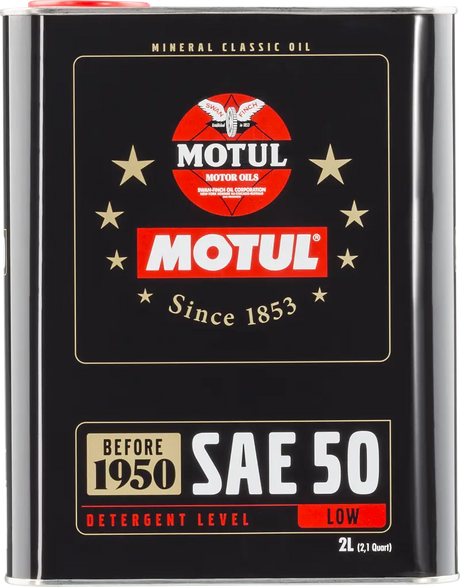 Motul Classic SAE 50 Oil - 2L - Case of 6 - Truck & Automotive