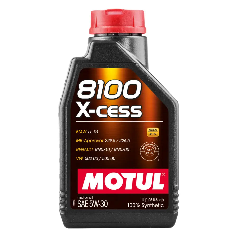 MOTUL 108944 Motul Synthetic Engine Oil 8100 5W30 X-CESS 1L - Case of 12
